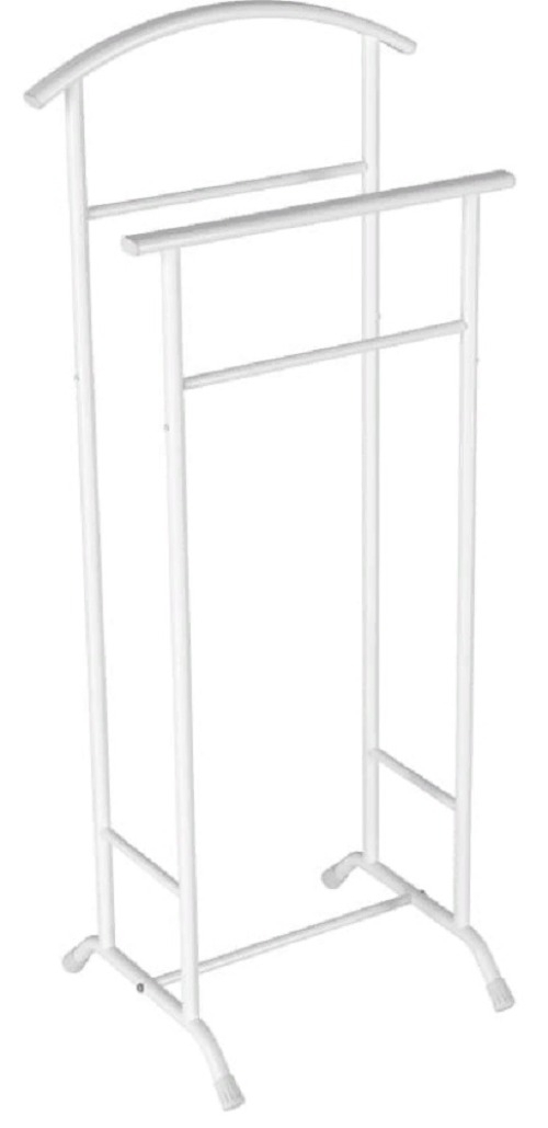 Вешалка плечики ЗМИ Стиль 3 костюмная напольная, металлическая, белая, 1080×470×350мм, в упаковке 1шт. / товары для дома