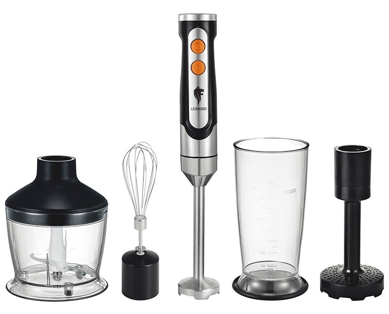 Блендер Leonord / Леонорд LE-1717 погружной, двухскоростной, из стали и пластика, черный, 800Вт / бытовая техника