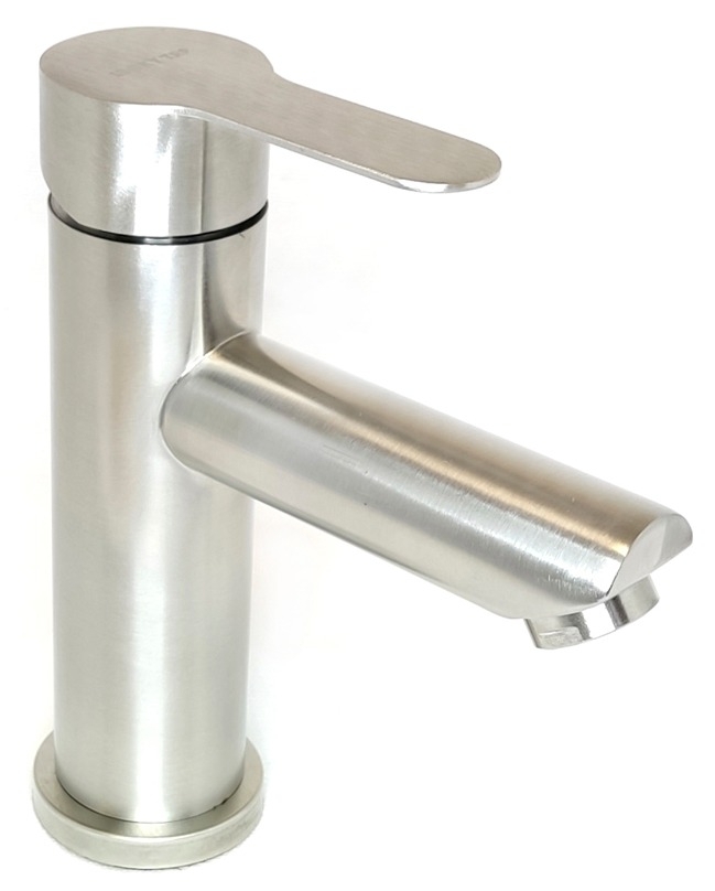 Смеситель Lucky Tap / Лаки Тап BM-3501-SS-33 для раковины, однорычажный, из стали, цвет хром, излив 120мм / сантехника
