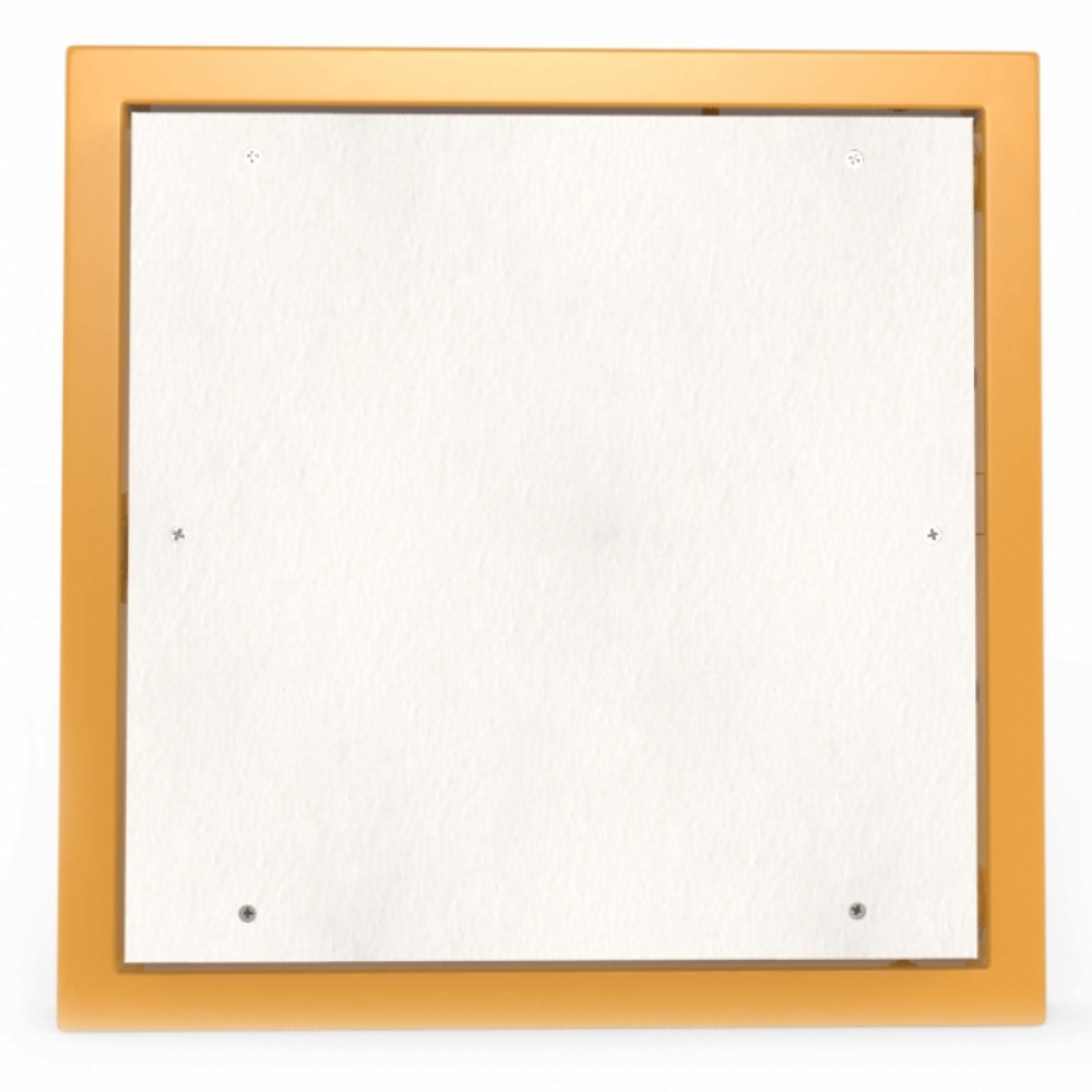 Ревизионный люк Делайт нажимной сантехнический, металлический, желтый, размером 20×20см / строительство и ремонт