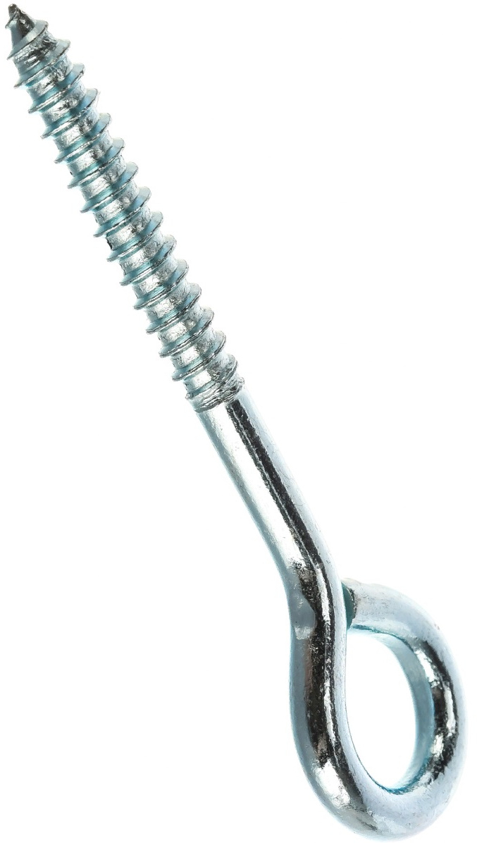 Крюк Стройбат кольцо оцинкованный, стальной, 8×100мм, 1шт. / крепеж