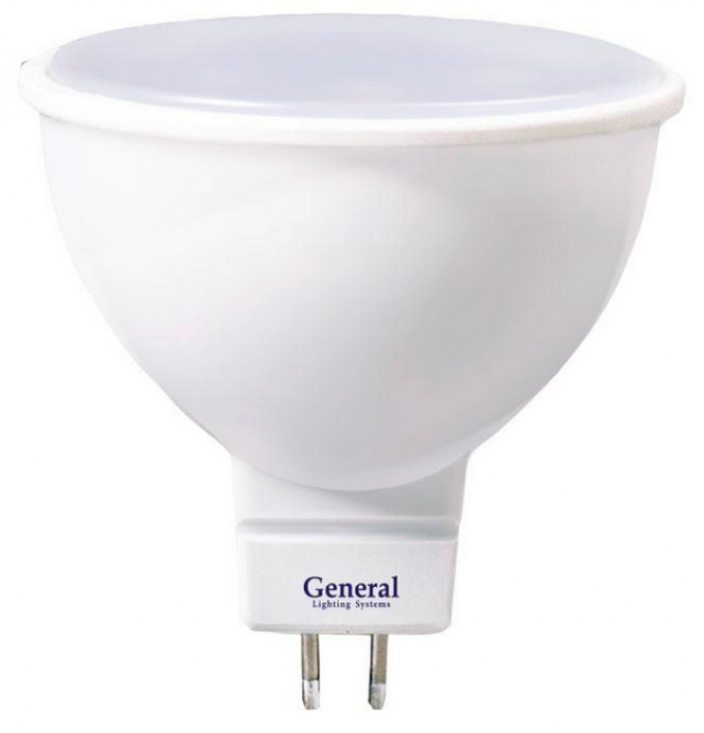 Лампочка светодиодная General Lighting Systems / Дженерал Лайтинг Системс GLDEN MR 16, софит, GU5.3, 6500К, 490Лм, холодный белый, 220В, 7Вт / освещение