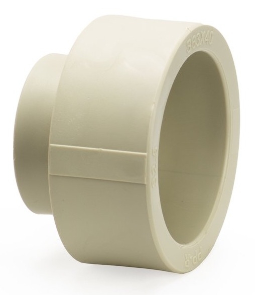 Муфта переходная Lammin / Ламмин внутренняя, полипропиленовая, серая, диаметр 63×40мм / фитинги