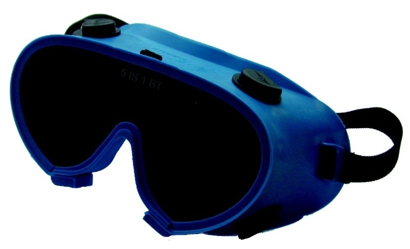 Очки защитные 888 закрытые для защиты при газосварочной работе, из поликарбоната, синие / строительство и ремонт