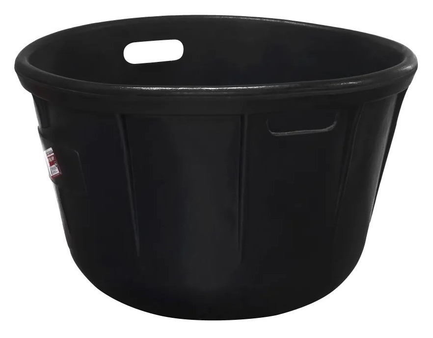 Емкость строительная DLT / ДЛТ BRICKLAY гибкая для каменщиков, из пластика, цвет черный, объемом 55л / инструменты для ремонта и строительства