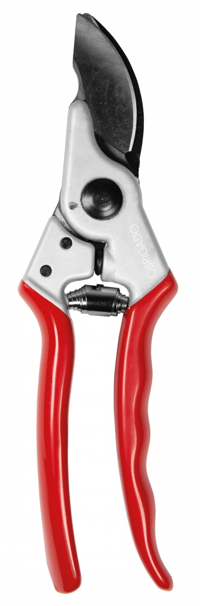 Секатор OBRIGADO / Обригадо плоскостной цельнокованый с фиксатором, из стали, 220мм / садовый инструмент