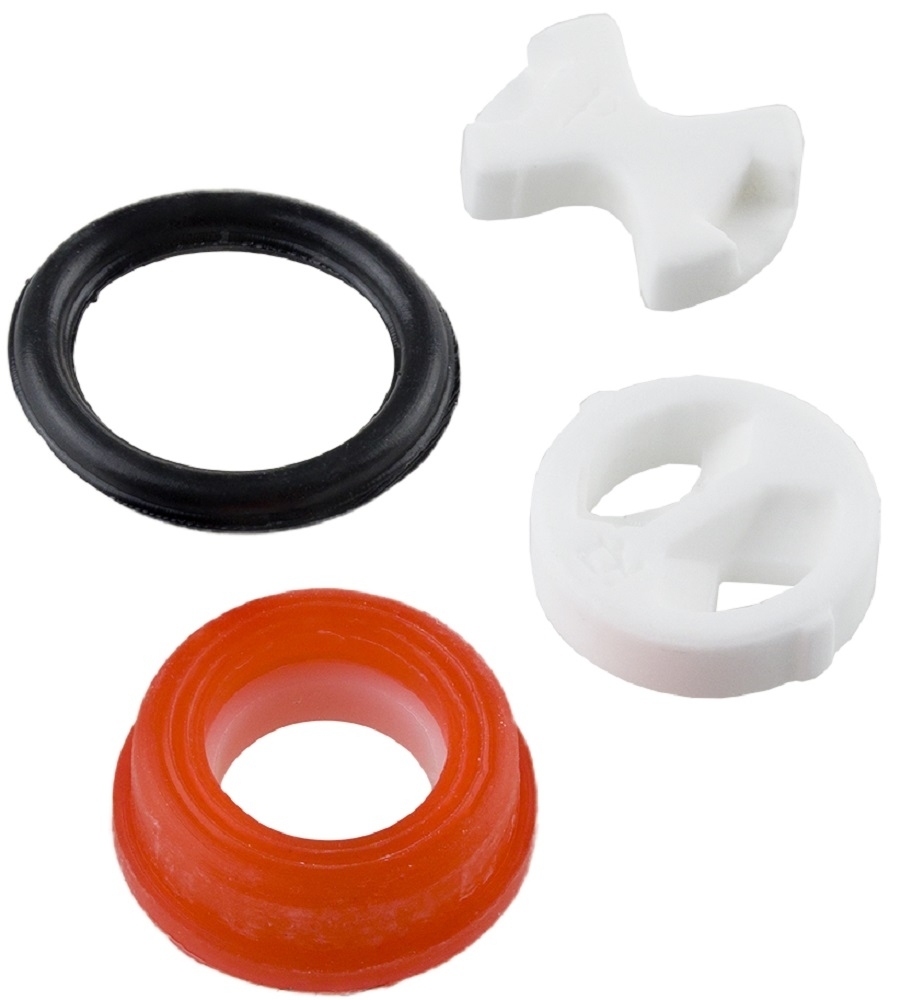 Набор сантехнических прокладок Masterprof / Мастерпроф ремонтный для керамической кран-буксы импортного смесителя, из резины и пластика, 4шт. / водоснабжение