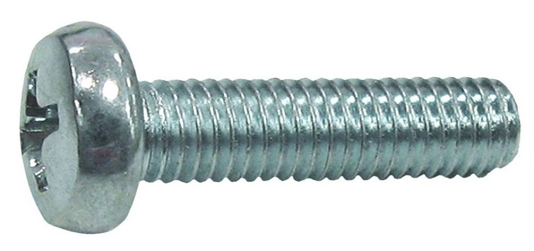 Винт Fixbox / Фиксбокс DIN 7985 оцинкованный, стальной, серый, 4×40мм, резьба М4, 5шт. / крепеж