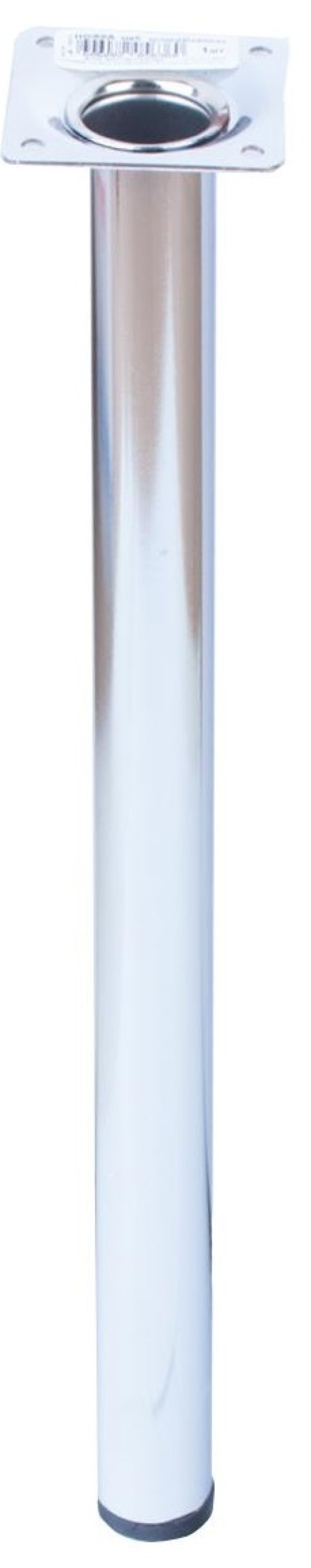 Ножка мебельная Стройбат круглая, нерегулируемая, стальная, цвет хром, 30х30х400мм / фурнитура для мебели