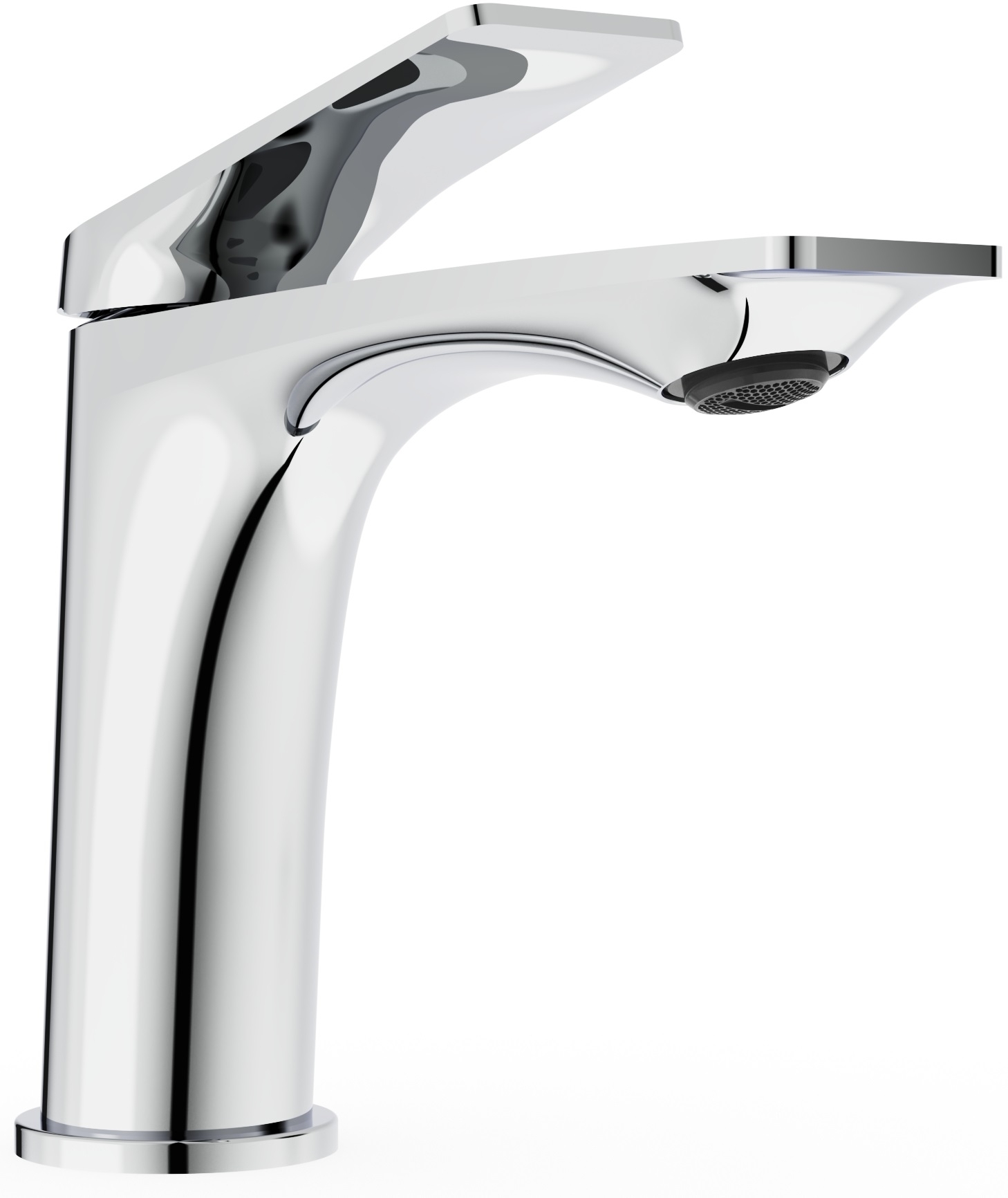 Смеситель TOKITO / Токито MITSUISHI для раковины, однорычажный, из латуни, цвет хром, излив 133мм / сантехника