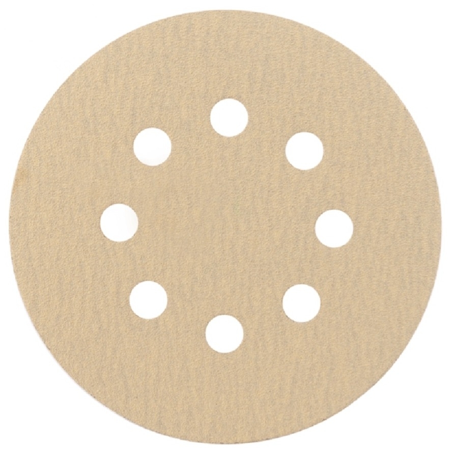 Круг шлифовальный ABRAFORCE / Абрафорсе Gold с липучкой, латексная бумажная основа, зернистость P400, диаметр 125мм, 5шт. / оснастка