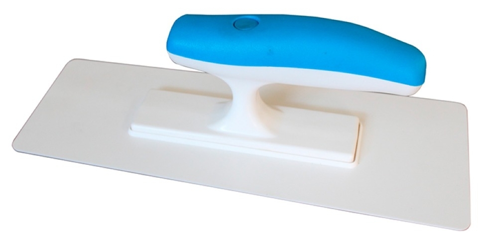 Кельма STM / СТМ трапеция с прорезиненной ручкой, пластиковая, 240х100мм / малярные и отделочные инструменты