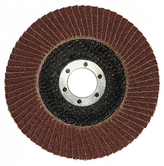 Круг лепестковый торцевой ORIENTCRAFT / Ориенткрафт шлифовальный, оксид алюминия, Р36, посадочный диаметр 22мм, 125мм / оснастка