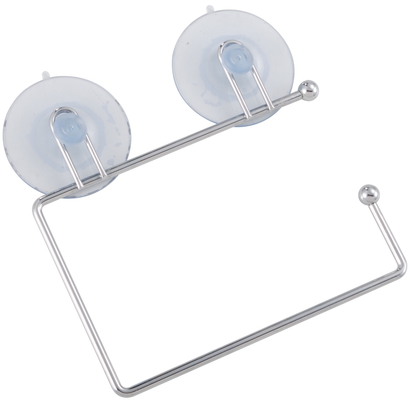 Держатель для туалетной бумаги Fora / Фора 25017 без крышки, на 2-х присосках, из металла, цвет хром, размером 135×95х20мм / товары для дома