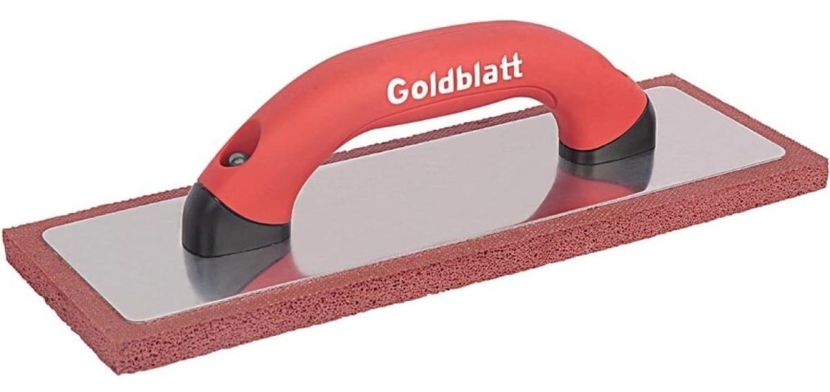 Терка строительная Goldblatt / Голдблэт G06042 малярно-штукатурная, из резины, красная, 302х105мм / инструменты для ремонта