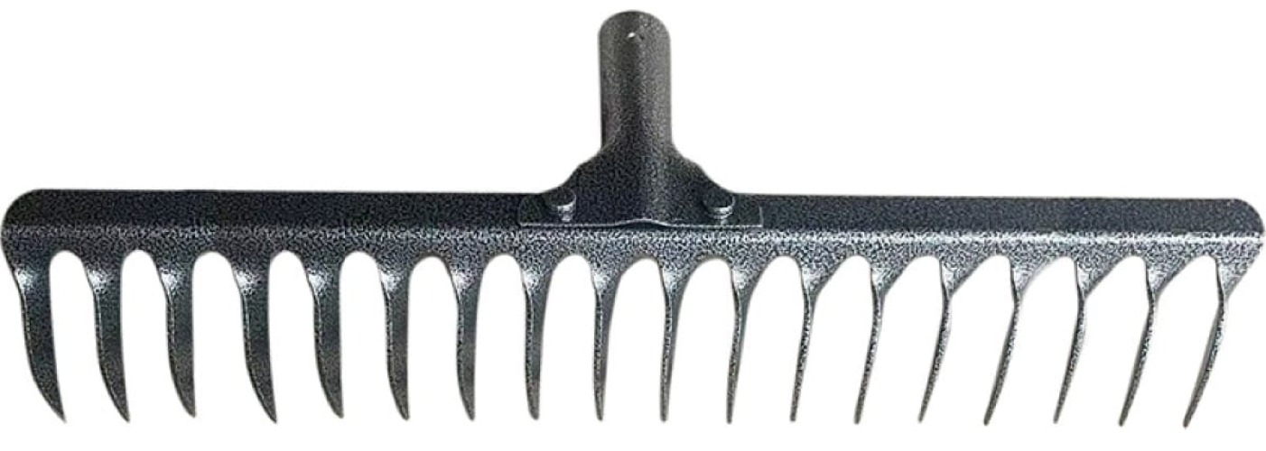 Грабли PARK / Парк витые 18 зубьев, без черенка, 46см / садовый инструмент