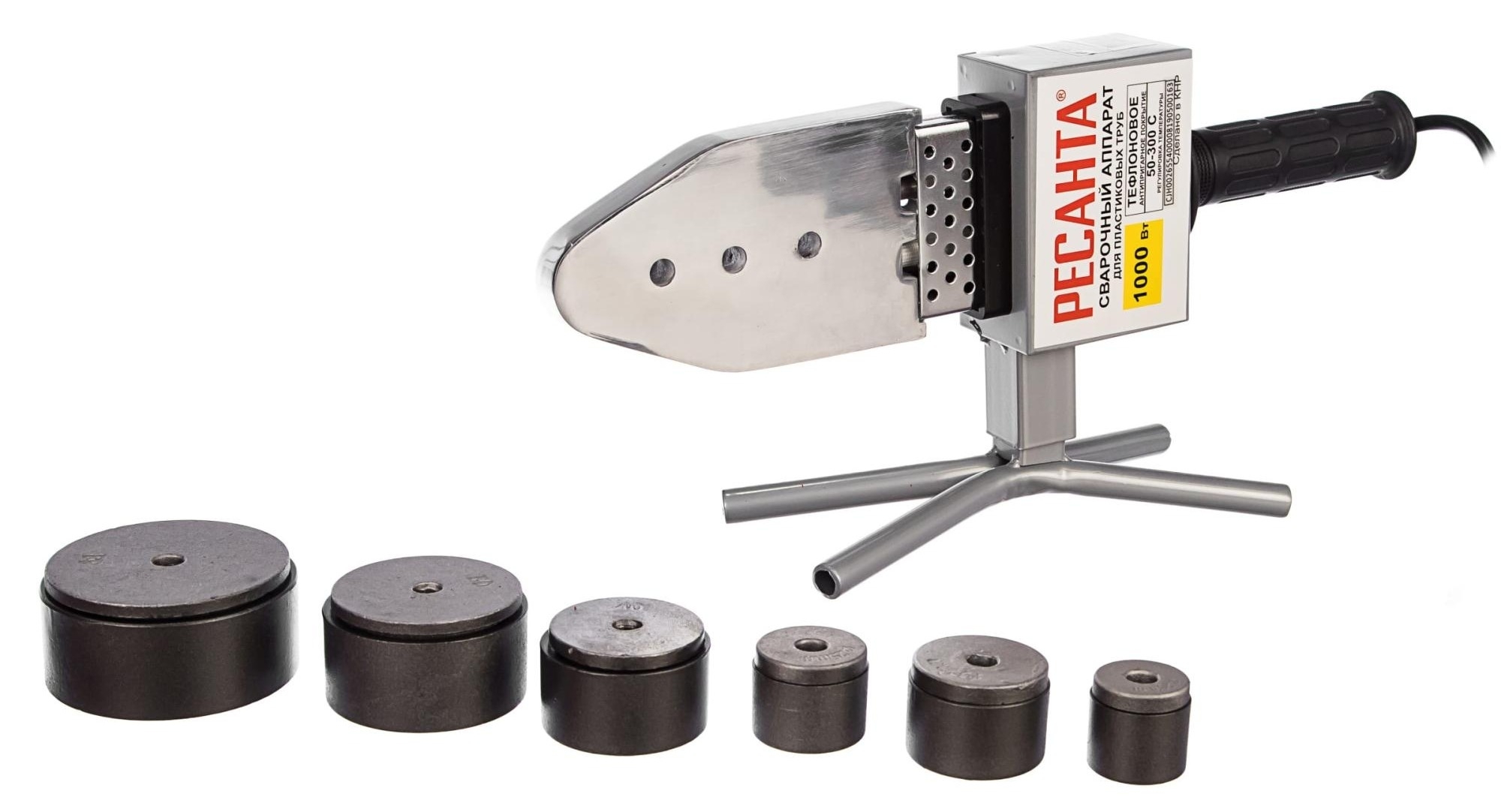 Сварочный аппарат Ресанта АСПТ-1000 65/54 для полипропиленовых труб, 220В, 1000Вт / инструменты