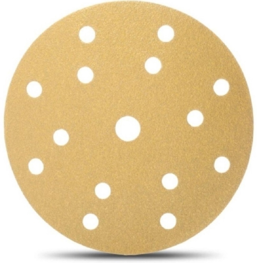 Круг шлифовальный ABRAFORCE / Абрафорсе Gold с липучкой, латексная бумажная основа, зернистость P150, диаметр 150мм, 5шт. / оснастка