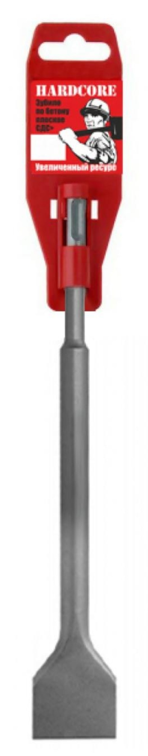 Зубило для перфоратора Hardcore / Хардкор плоское, из стали, хвостовик SDS+, 70х250мм / инструменты