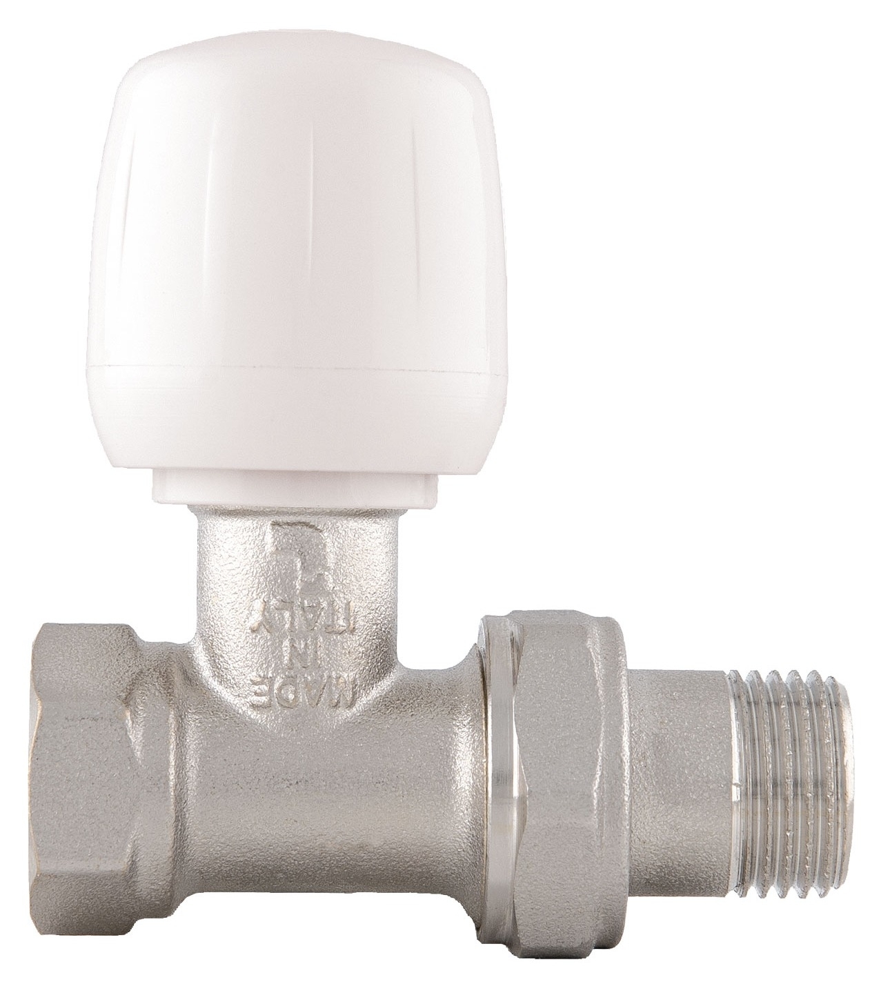 Вентиль для радиатора Itap / Итап перекрывной прямой со сгоном, в корпусе из латуни, 1/2", 10бар, 110°C / водоснабжение