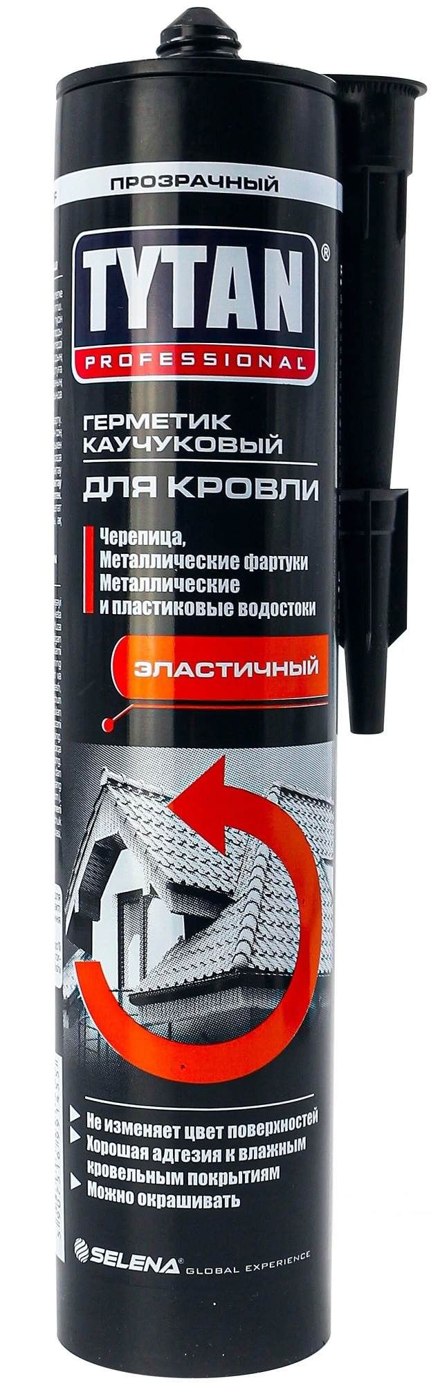 Герметик каучуковый TYTAN Professional / Титан Профессионал для кровли эластичный, прозрачный, 310мл / строительство и ремонт