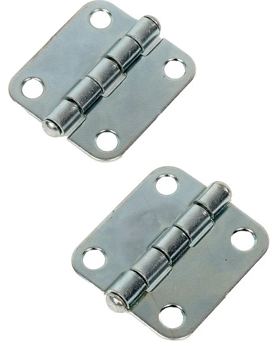 Петля мебельная MIXTON / Микстон ПН5-40 накладная универсальная, металлическая, цвет цинк, 40мм, 2шт. / фурнитура