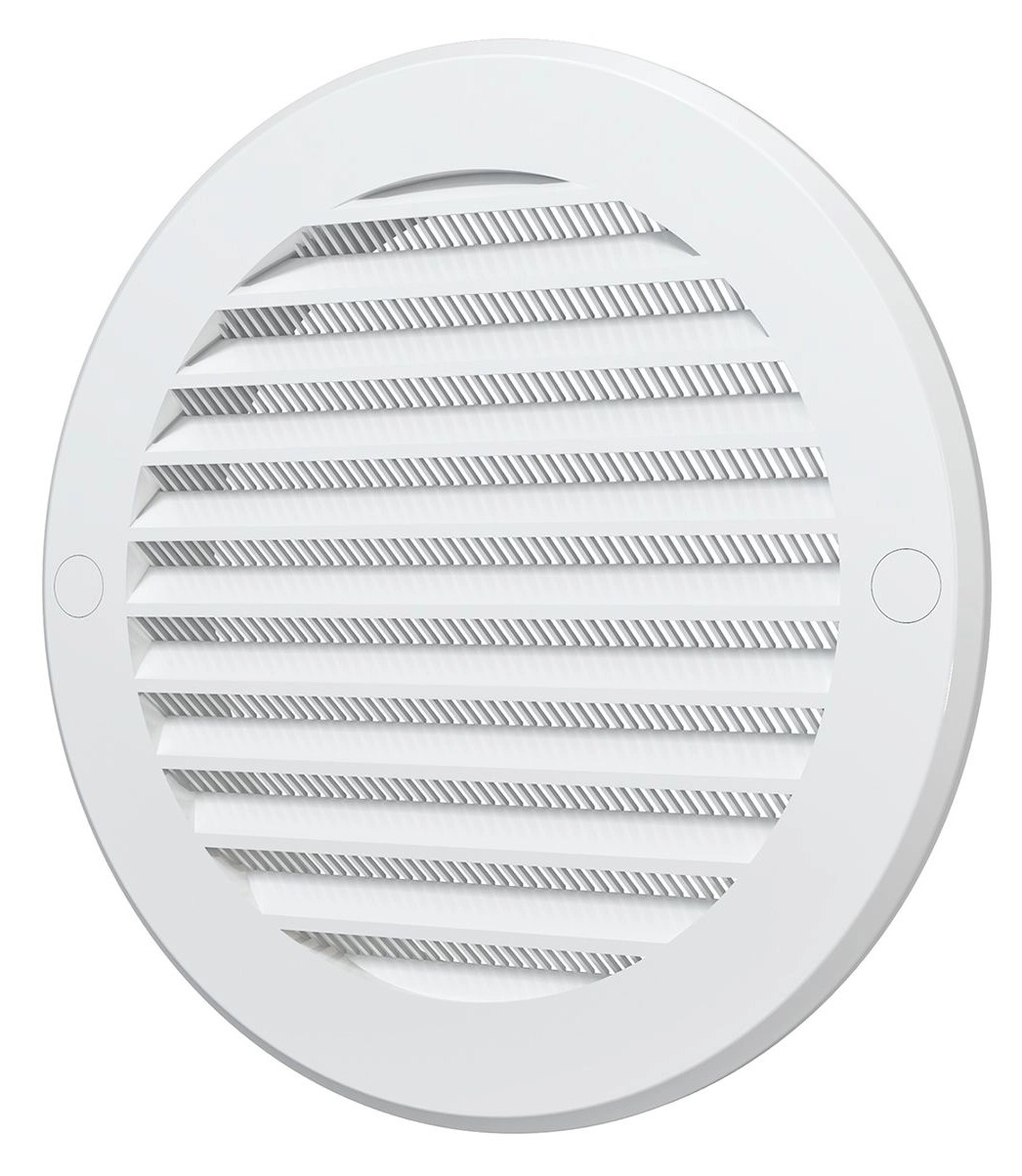 Решетка вентиляционная ЭРА 16РКС с сеткой, из пластика, белая, размер 196мм / строительство и ремонт