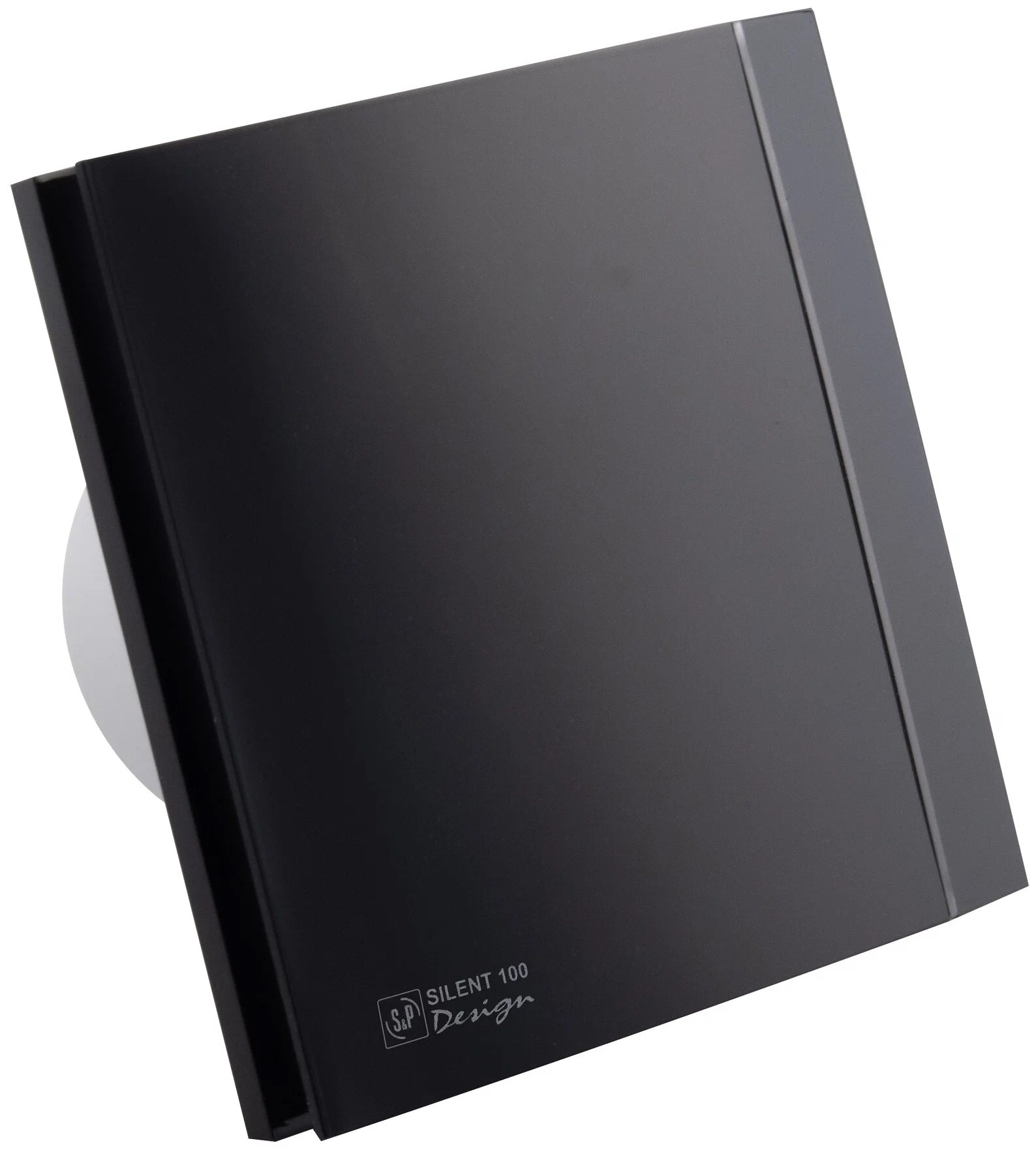 Вентилятор вытяжной S&P / С&П SILENT-100 CZ MATT BLACK DESIGN-4C с обратным клапаном бесшумный в корпусе из пластика черный, воздуховод 100мм, 85м3/час, 26.5 дБ, 8Вт / вентиляция