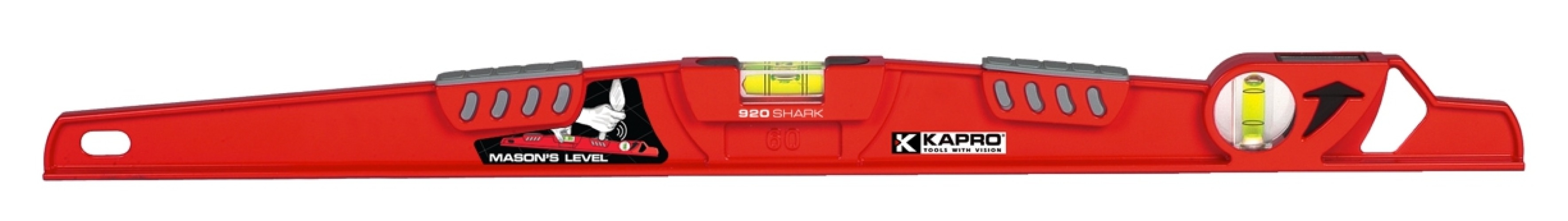 Уровень строительный KAPRO / Капро PLUMBSITE SHARK скелетный, 2 глазка, из алюминия, длина 100см / измерительный инструмент
