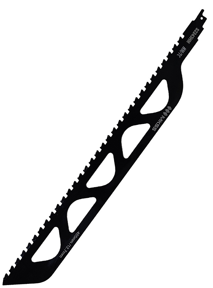 Полотно для сабельной пилы Pilorama / Пилорама по газобетону, прямой рез, из инструментальной стали, рабочая длина 345мм, 1шт. / оснастка