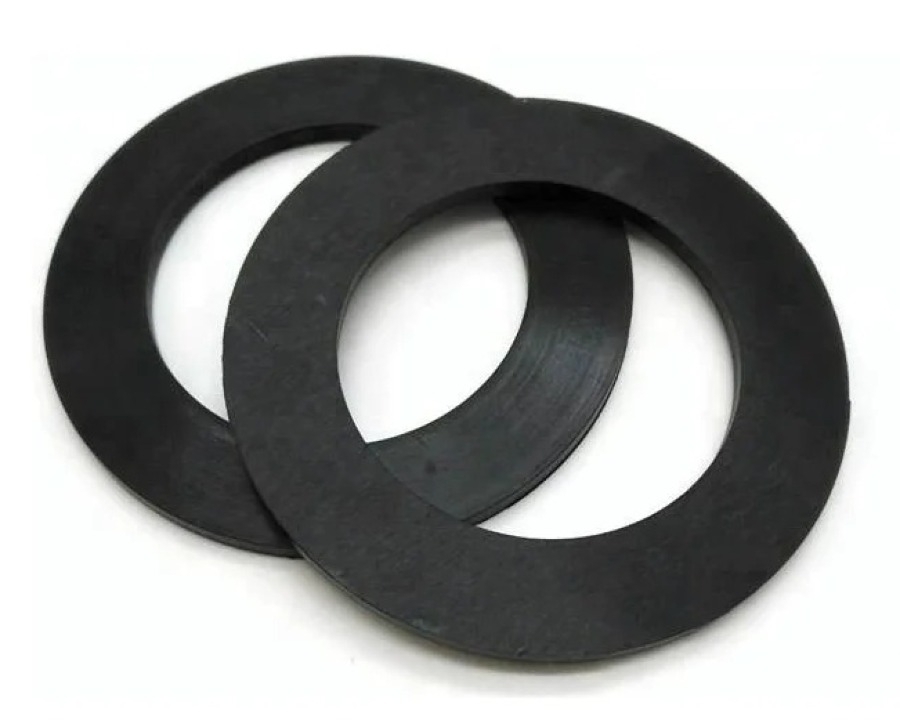 Прокладка сантехническая СТМ для герметизации резьбовых соединений, из резины, черная, диаметр 1 1/4", 2шт. / водоснабжение