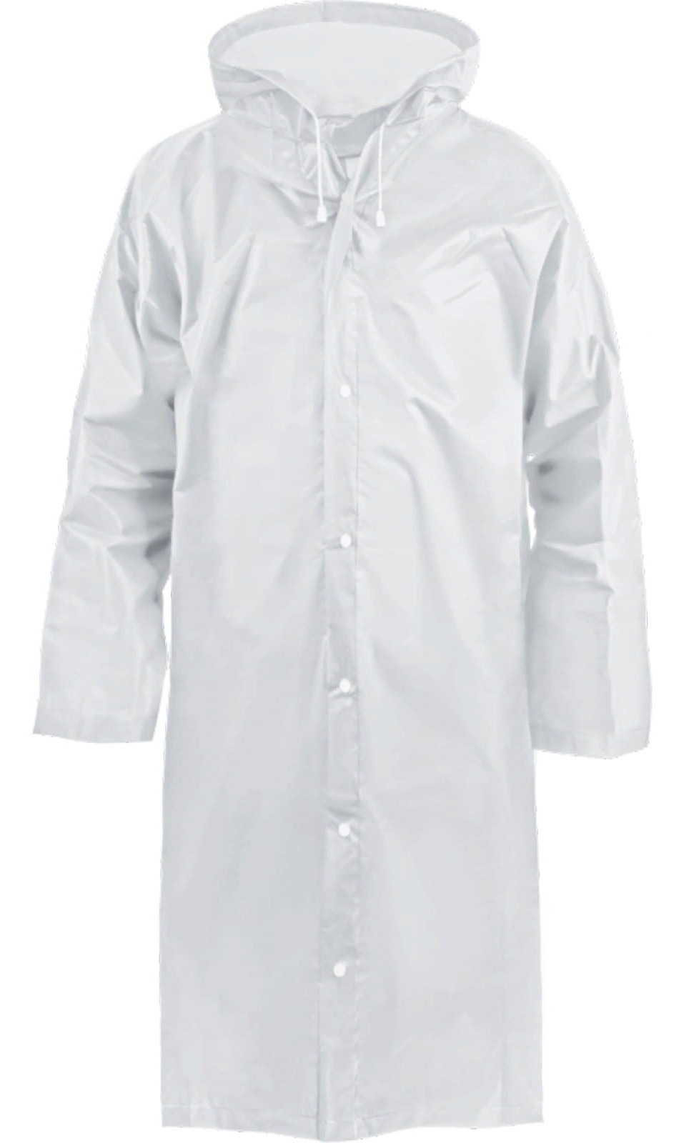 Плащ-дождевик Komfi / Комфи с капюшоном, на кнопках, из EVA, белый, 110мкм, 75х120см / спецодежда