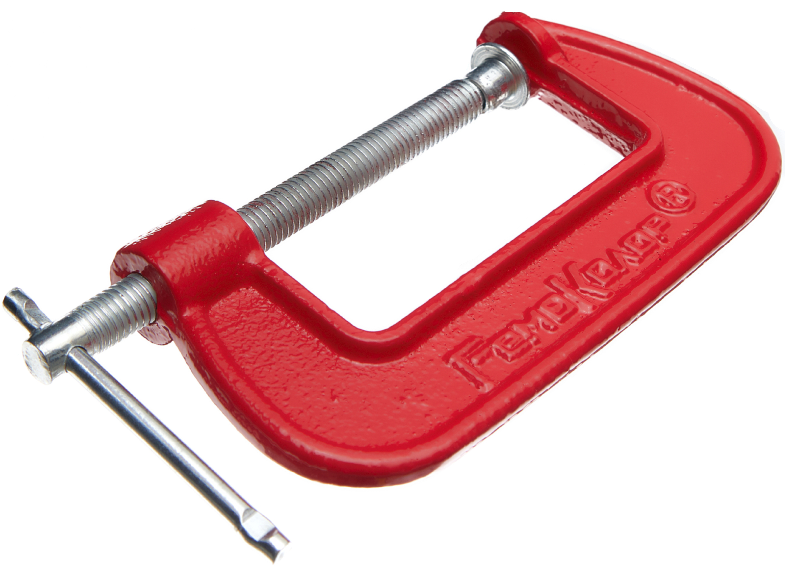 Струбцина РемоКолор G-образная, чугунная, красная, 45х87мм / инструменты