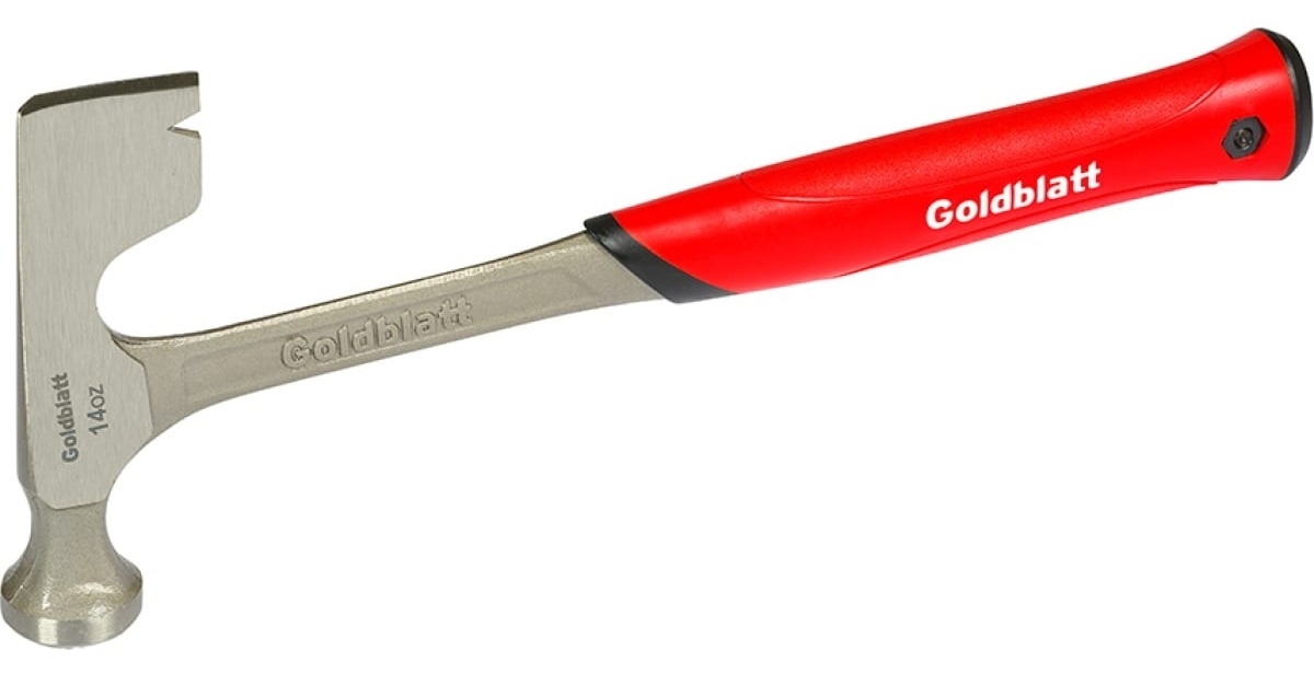 Молоток Goldblatt / Голдблэт для работы с гипсокартоном, с пластиковой ручкой, стальной боек, серый, 345мм / инструменты для ремонта и строительства