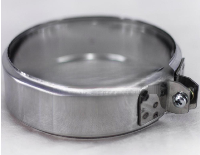 Хомут обжимной Сталь Мастер для дымохода, из нержавеющей стали, серебристый, диаметр 130мм / строительство и ремонт