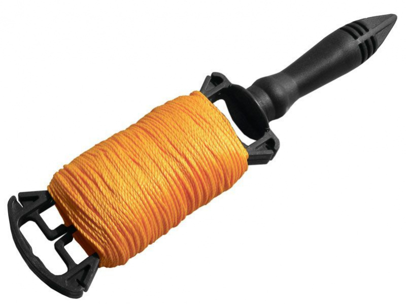 Шнур разметочный USP / УСП на катушке, нейлоновый, неон, диаметр 1мм, длина 100м / инструменты