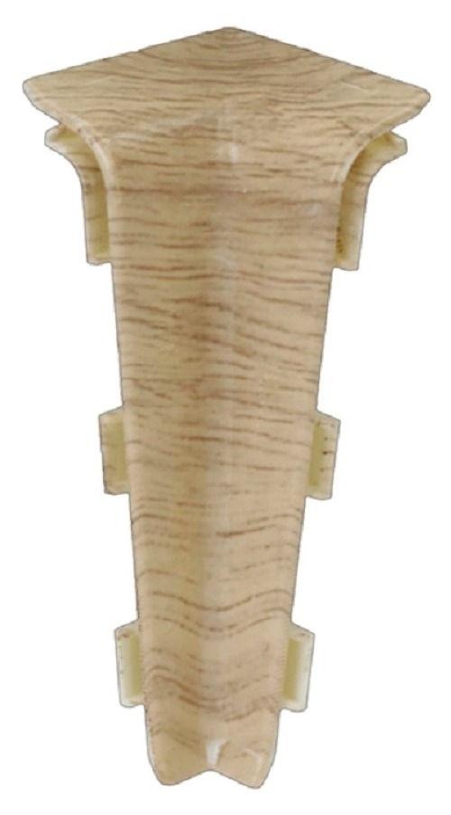 Внутренний угол для плинтуса Salag / Салаг Lima напольный, из ПВХ, цвет дуб горный, размер 72×30мм / отделочные материалы