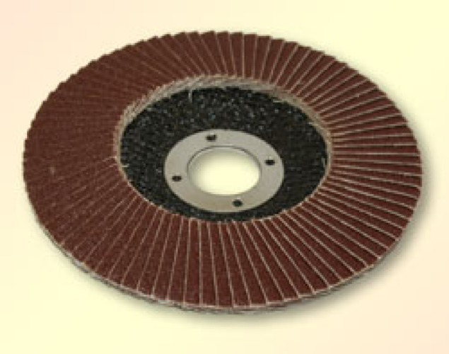 Круг лепестковый торцевой LUGA ABRASIV / Луга Абразив шлифовальный, оксид алюминия на тканевой основе, Р24, посадочный диаметр 22мм, 125мм / оснастка