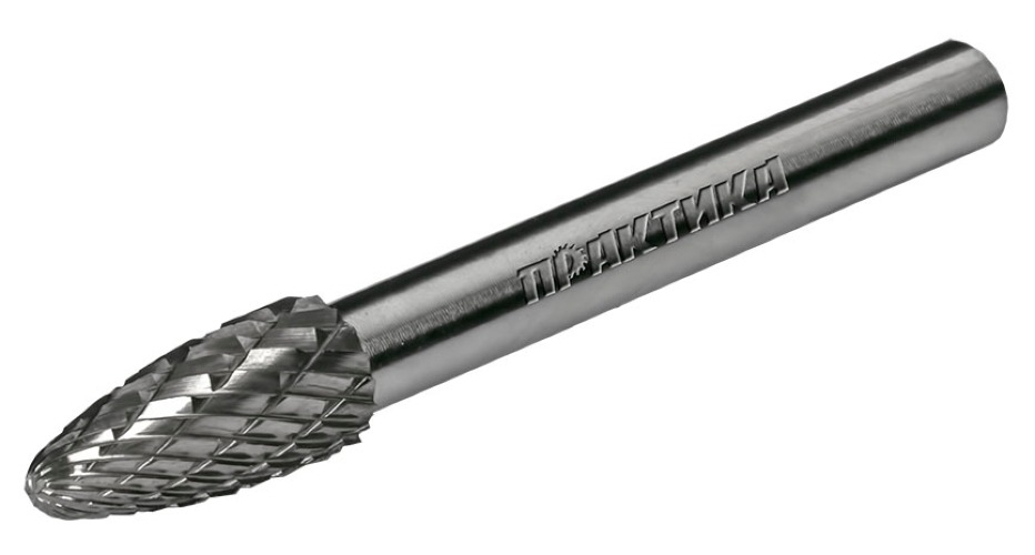 Борфреза Практика Эксперт параболическая, тип F, твердосплавная, стальная, хвостовик 6мм, 8×20мм / строительство и ремонт