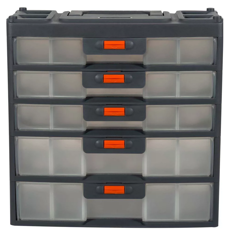 Органайзер BLOCKER / Блокер 5 секций для хранения мелочей, из полипропилена, 310х310х150мм / оборудование для мастерской
