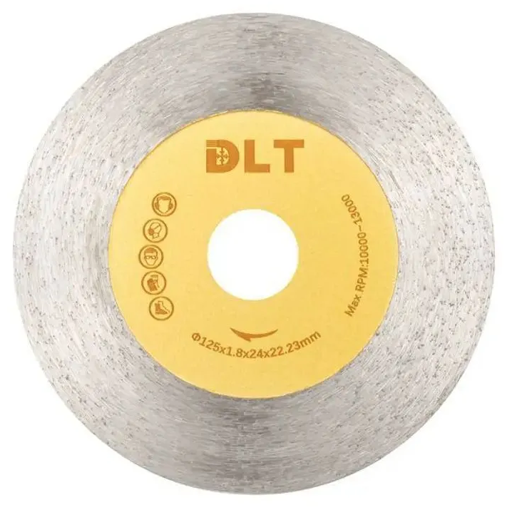 Диск алмазный DLT / ДЛТ №31 по керамограниту, сухой и влажный рез, диаметр 125мм, посадочный 22.23мм, высота сегмента 24мм, рез 1.8мм / расходные материалы и оснастка