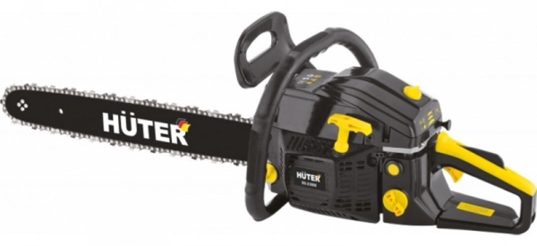 Бензопила HUTER / Хутер BS-2300М бытовая, полотно 40см, шаг 3/8дюйма, 57 звеньев, 2300Вт / инструмент