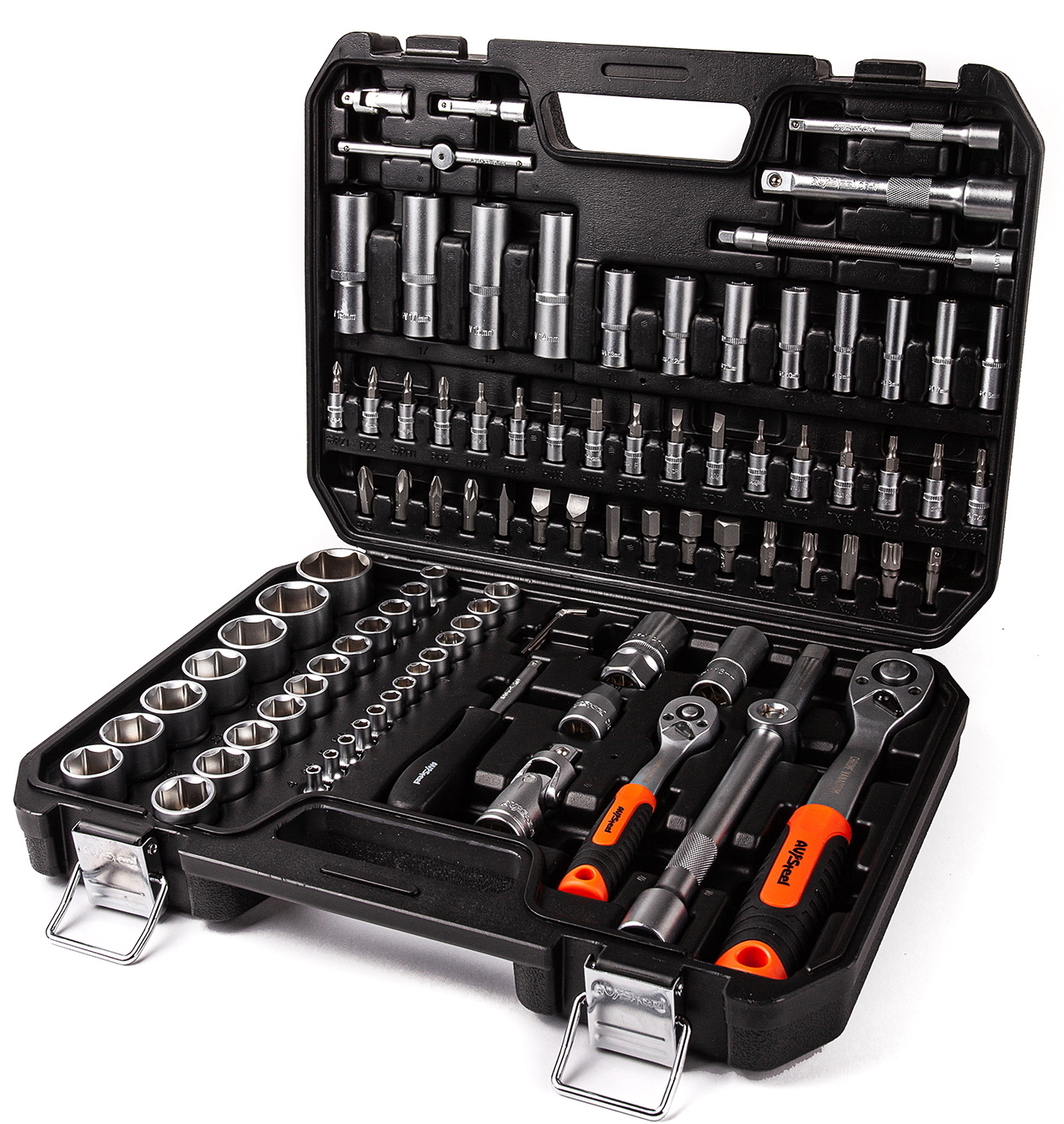 Набор инструментов AVSteel / АВСталь для слесарно-монтажных, ремонтных и бытовых работ, из металла, 94 предмета