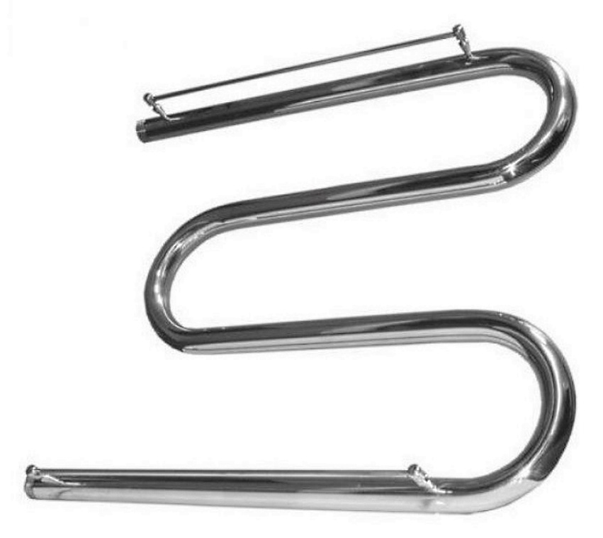 Полотенцесушитель водяной ТРУГОР М1" М-образный, горизонтальное подключение, из нержавеющей стали, хром, 1дюйм, 500х600х150мм, 190Вт / отопление