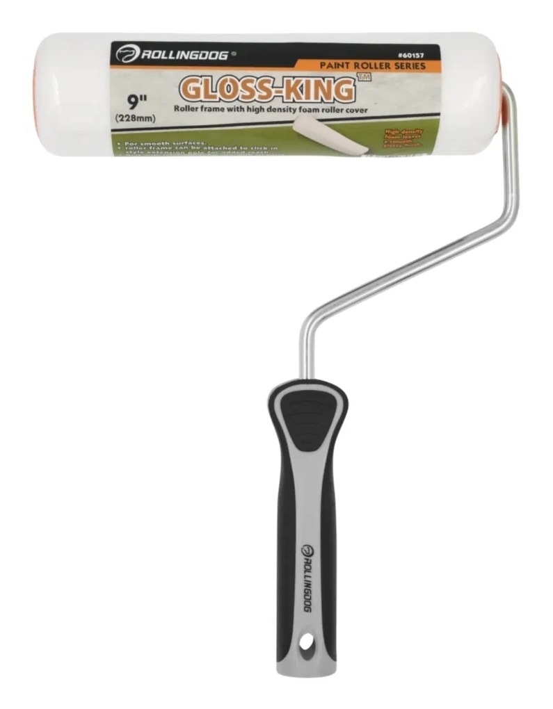 Валик малярный Rollingdog / Роллингдог GLOSS-KING бюгельный из поролона, диаметр 8мм, длина 230мм / ручной инструмент