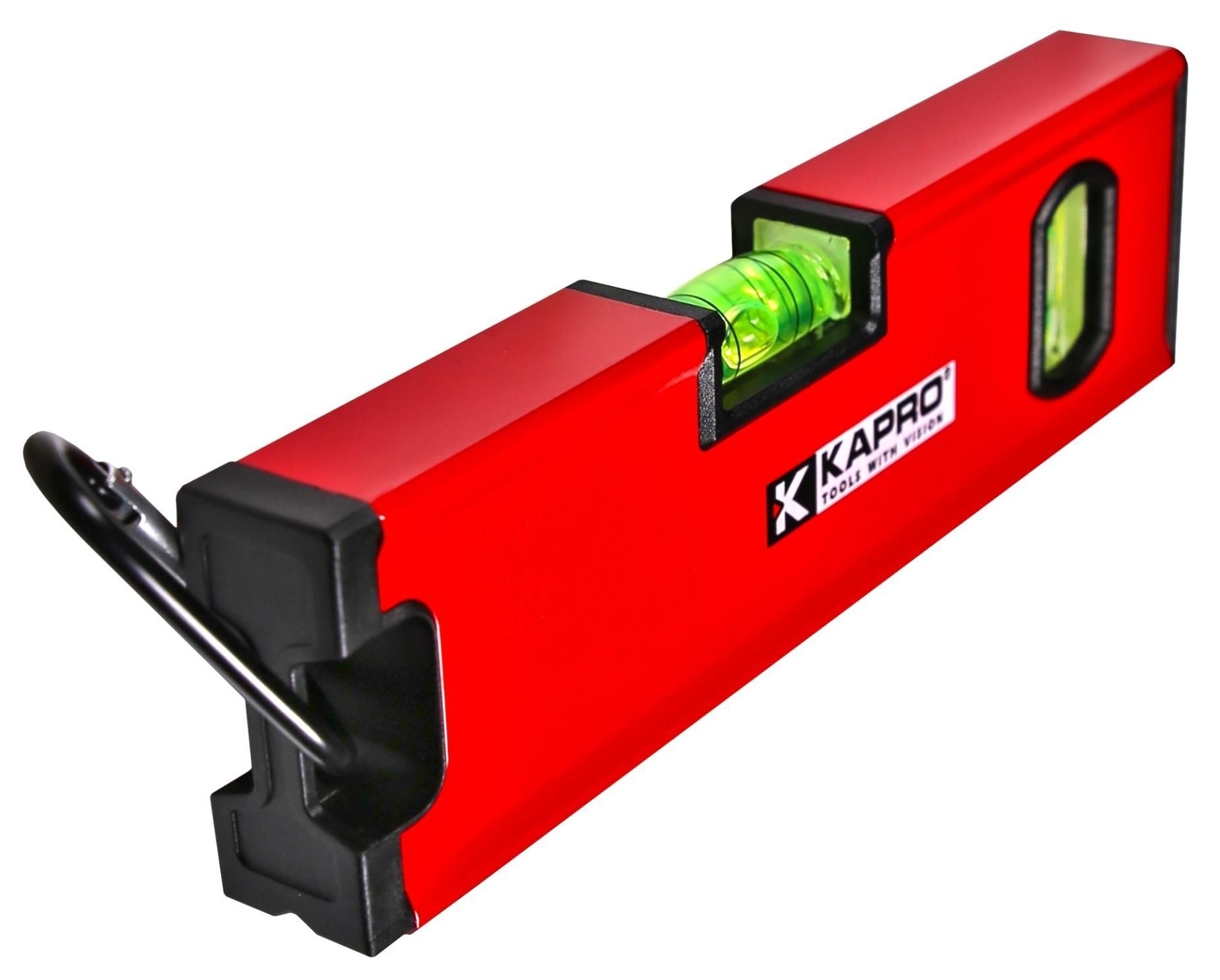 Уровень строительный KAPRO / Капро TWIN мини коробчатый с карабином, 2 глазка, из алюминия, длина 20см / измерительный инструмент