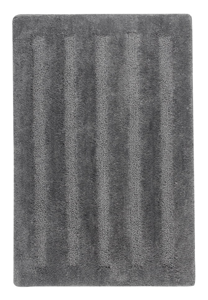 Коврик для ванной FORA / Фора DARK GREY из микрофибры, серый, размером 80×50см / товары для дома