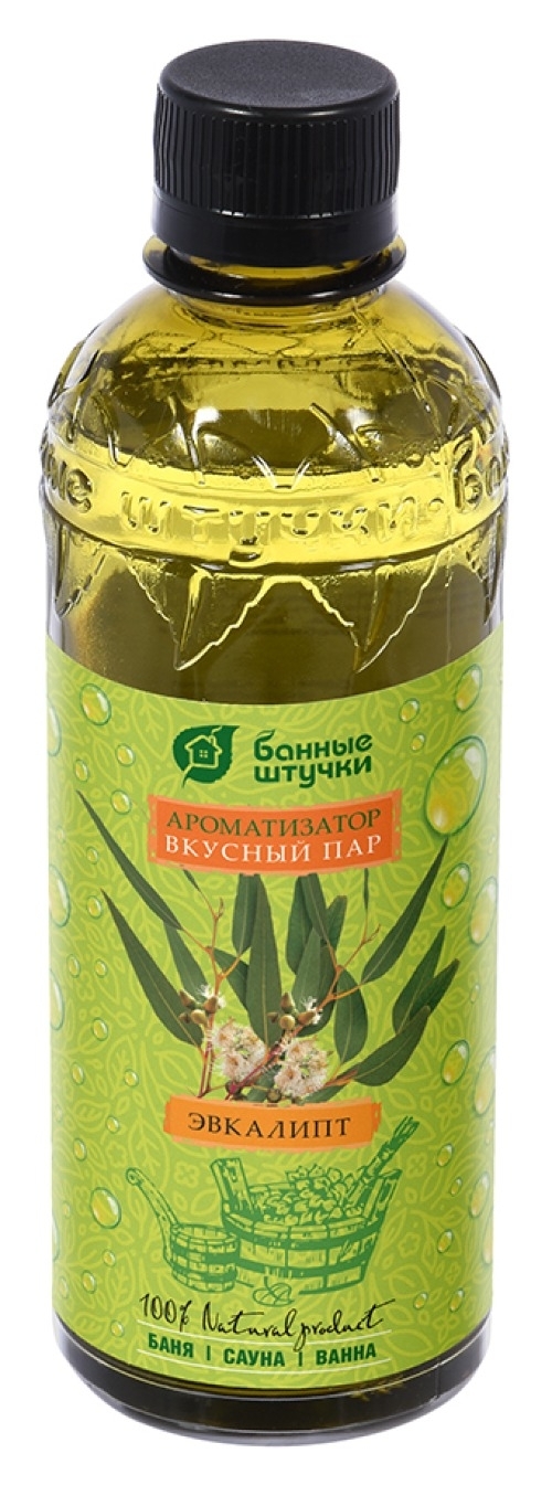 Ароматизатор для бани Банные штучки Вкусный пар с эфирным маслом эвкалипта, 350мл / товары для бань и саун