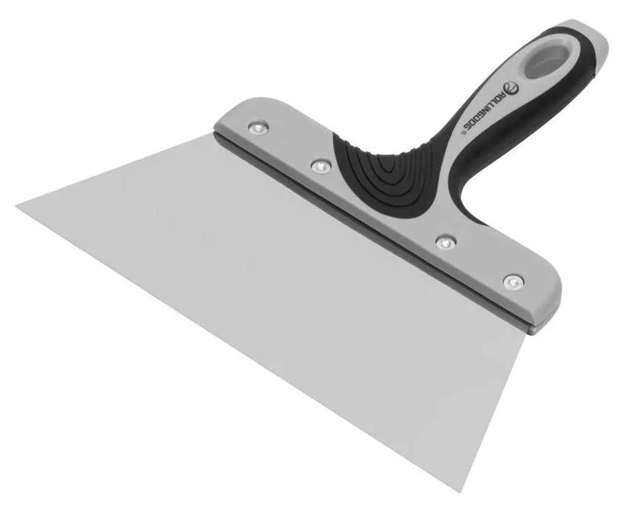 Шпатель строительный Rollingdog / Роллингдог Professional малярный, из нержавеющей стали, 220х110мм / малярные и отделочные инструменты