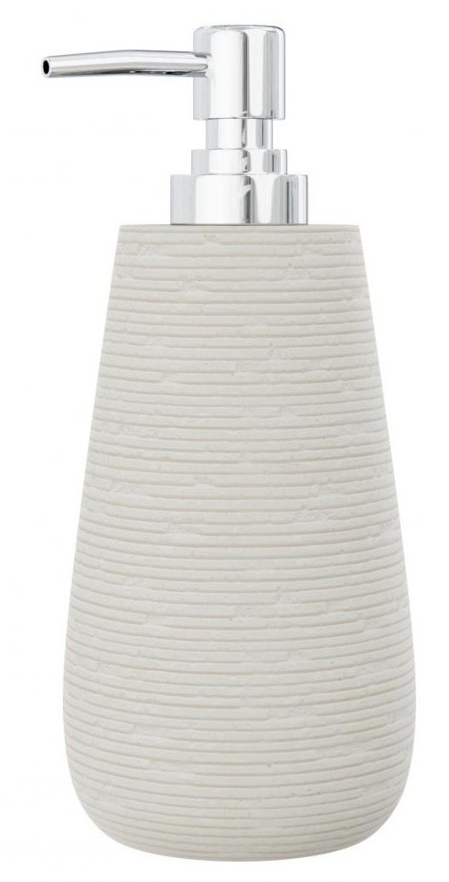Дозатор для жидкого мыла Fora / Фора Bricks настольный, из полирезины, бежевый, объемом 275мл / товары для дома